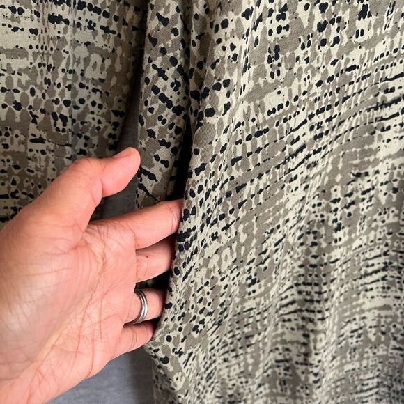 Pact Revive Organic Cotton Swing Dress Size Medium Olive Green Cedar Sustainable - Picture 3 of 8